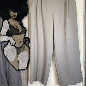 Ashley Stewart Gray Wide Leg Pants(NWT)